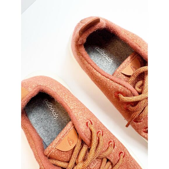 Allbirds Men’s Wool Runner Sneakers Size 10 Orange Textured Comfort Minimalist - Picture 6 of 10
